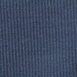 Cotton Polyester Stretch Rib Knit Fabric, 350 gsm — Navy — texture