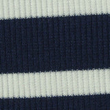 Navy Horizontal-Stripe Rib Knit, Poly-Viscose — texture