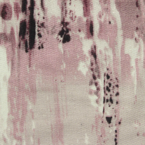 Pink Brushstroke French Terry, Viscose