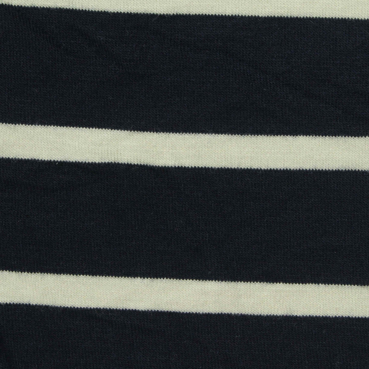 Navy Horizontal-Stripe Jersey Knit, Poly-Viscose, 206 gsm