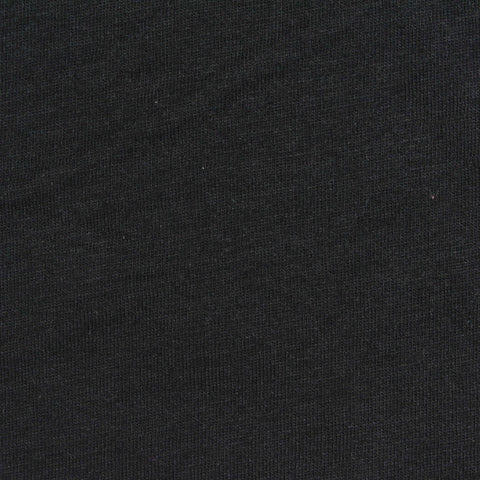 Cotton Polyester Jersey Knit Fabric, 120 gsm — Black