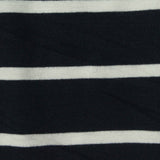 Navy Horizontal-Stripe Jersey Knit, Poly-Viscose