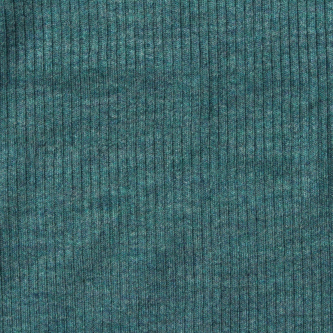 Teal Marl Rib Knit, Viscose