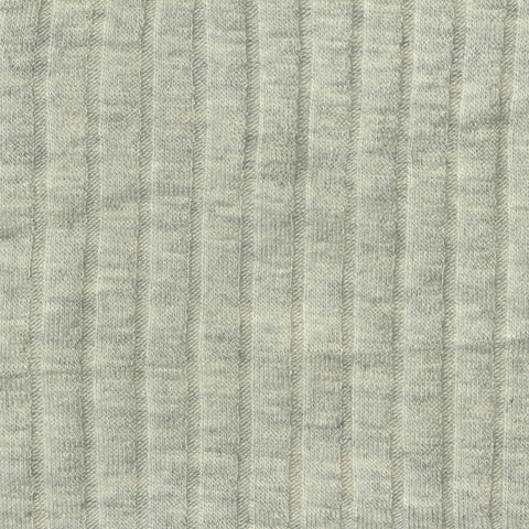 Light Grey Marl Rib Knit, Viscose, 210 gsm