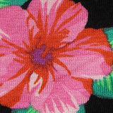 Pink Floral Jersey Knit, Viscose — texture