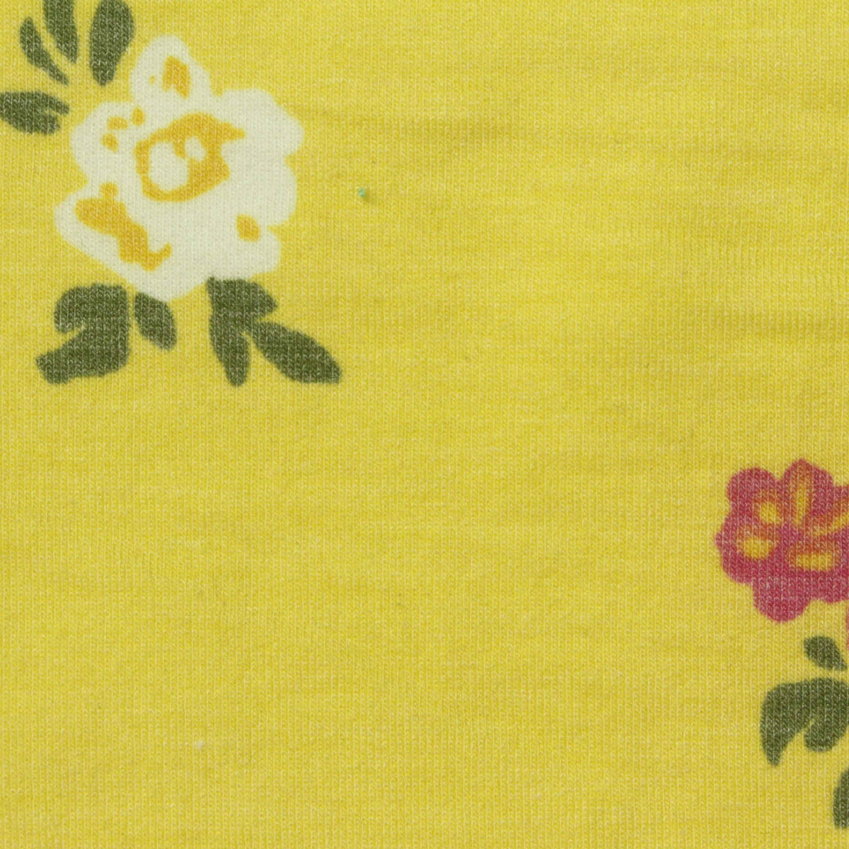 White Bold-Floral French Terry, Poly-Viscose