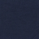 Viscose Polyester Stretch Rib Knit Fabric, 215 gsm — Navy