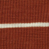 Brown Horizontal-Stripe Rib Knit, Poly-Viscose — texture