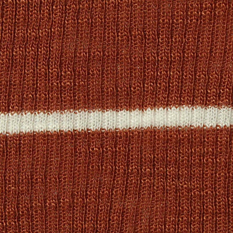 Brown Horizontal-Stripe Rib Knit, Poly-Viscose, 175 gsm