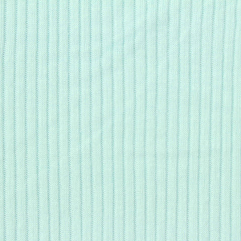Cotton Polyester Rib Knit Fabric, 175 gsm — Blue