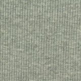 Light Green Marl Rib Knit, Cotton-Poly