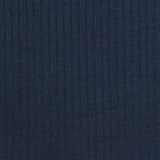 Cotton Polyester Rib Knit Fabric, 175 gsm — Navy