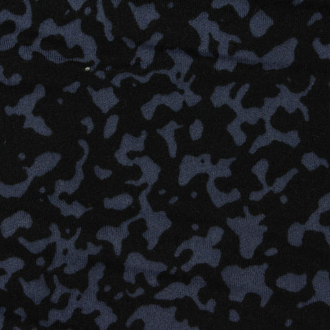 Black Animal Print Interlock Knit, Poly-Spandex