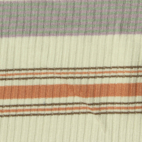 Purple Horizontal-Stripe Rib Knit, Viscose, 200 gsm