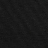 Polyester Viscose Stretch Rib Knit Fabric, 295 gsm — Black