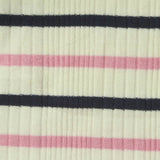 Navy Stripes Rib Knit, Viscose