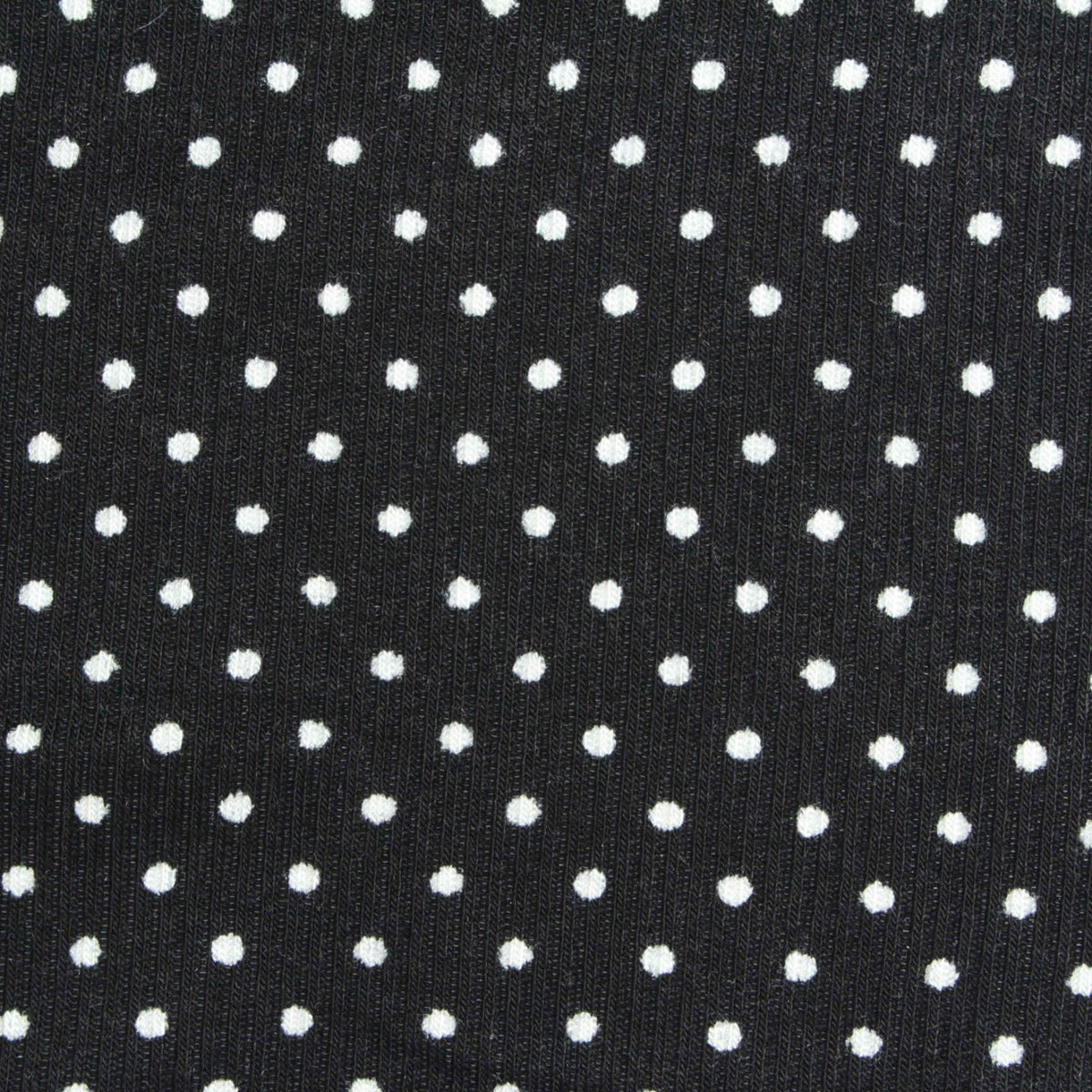 White Dots Rib Knit, Viscose