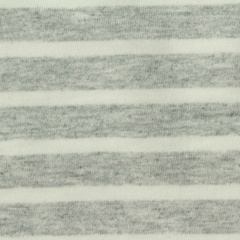 Light Grey Stripes Jersey Knit, Cotton-Modal