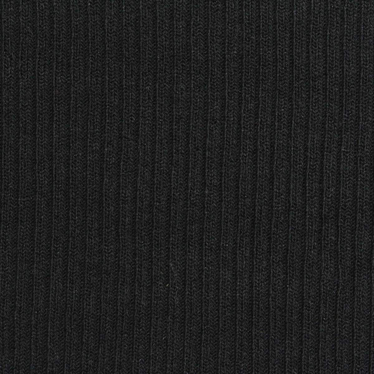 Cotton Viscose Blend Stretch Rib Knit Fabric, 320 gsm — Black