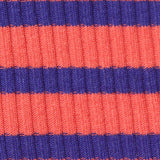 Coral Horizontal-Stripe Rib Knit, Cotton-Poly — texture