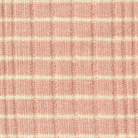 Light Pink Check Rib Knit, Viscose