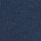 Polyester Viscose Stretch Rib Knit Fabric, 220 gsm — Navy — texture