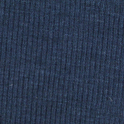 Polyester Viscose Stretch Rib Knit Fabric, 220 gsm — Navy