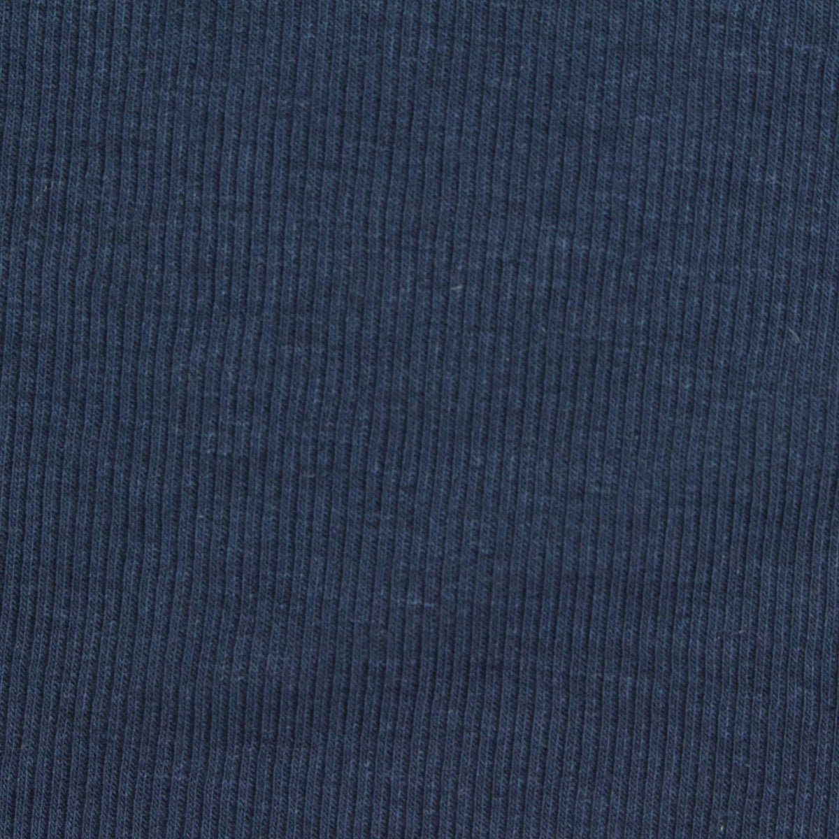 Polyester Viscose Stretch Rib Knit Fabric, 220 gsm — Navy
