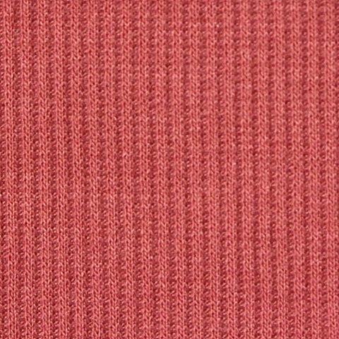 Polyester Viscose Stretch Rib Knit Fabric, 220 gsm — Red