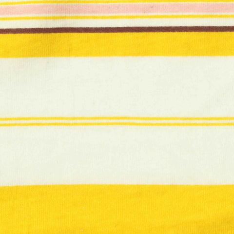 Yellow Horizontal-Stripe Jersey Knit, Cotton-Poly, 150 gsm