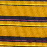 Yellow Horizontal-Stripe Rib Knit, Poly-Viscose