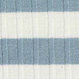 White Horizontal-Stripe Rib Knit, Poly-Viscose — texture
