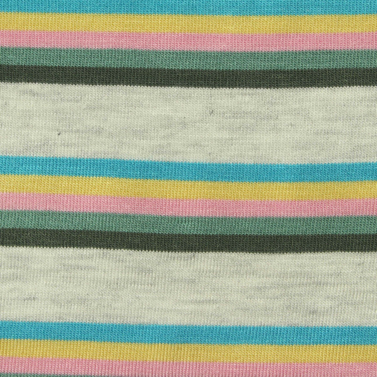 Blue Horizontal-Stripe Jersey Knit, Viscose, 190 gsm