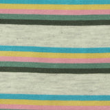 Blue Horizontal-Stripe Jersey Knit, Viscose