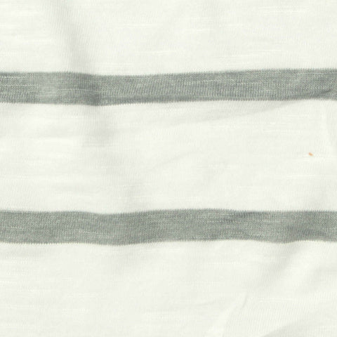 Grey Horizontal-Stripe Jersey Knit, Poly-Viscose, 165 gsm