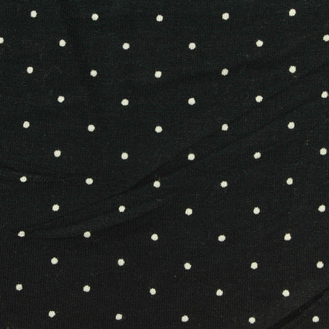 White Dots Jersey Knit, Viscose, 175 gsm