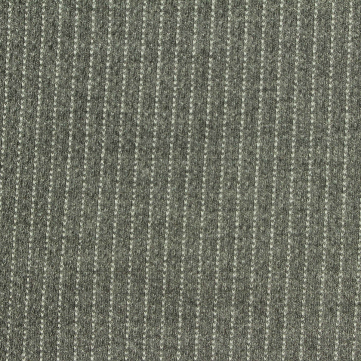 Light Grey Vertical-Stripe Interlock Knit, Polyester