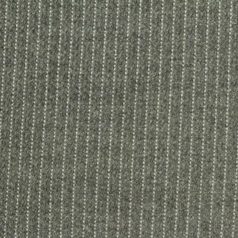 Light Grey Vertical-Stripe Interlock Knit, Polyester