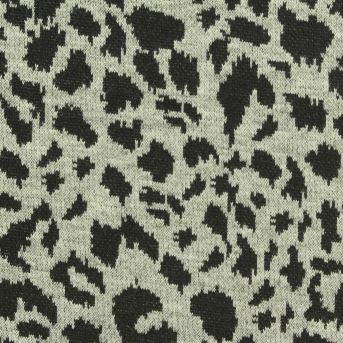 Dark Grey Animal Print Jacquard, Poly-Viscose