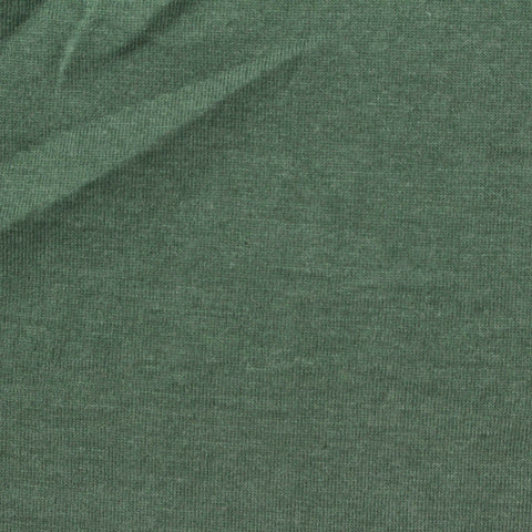 Green Heather Jersey Knit, Cotton-Poly, 130 gsm