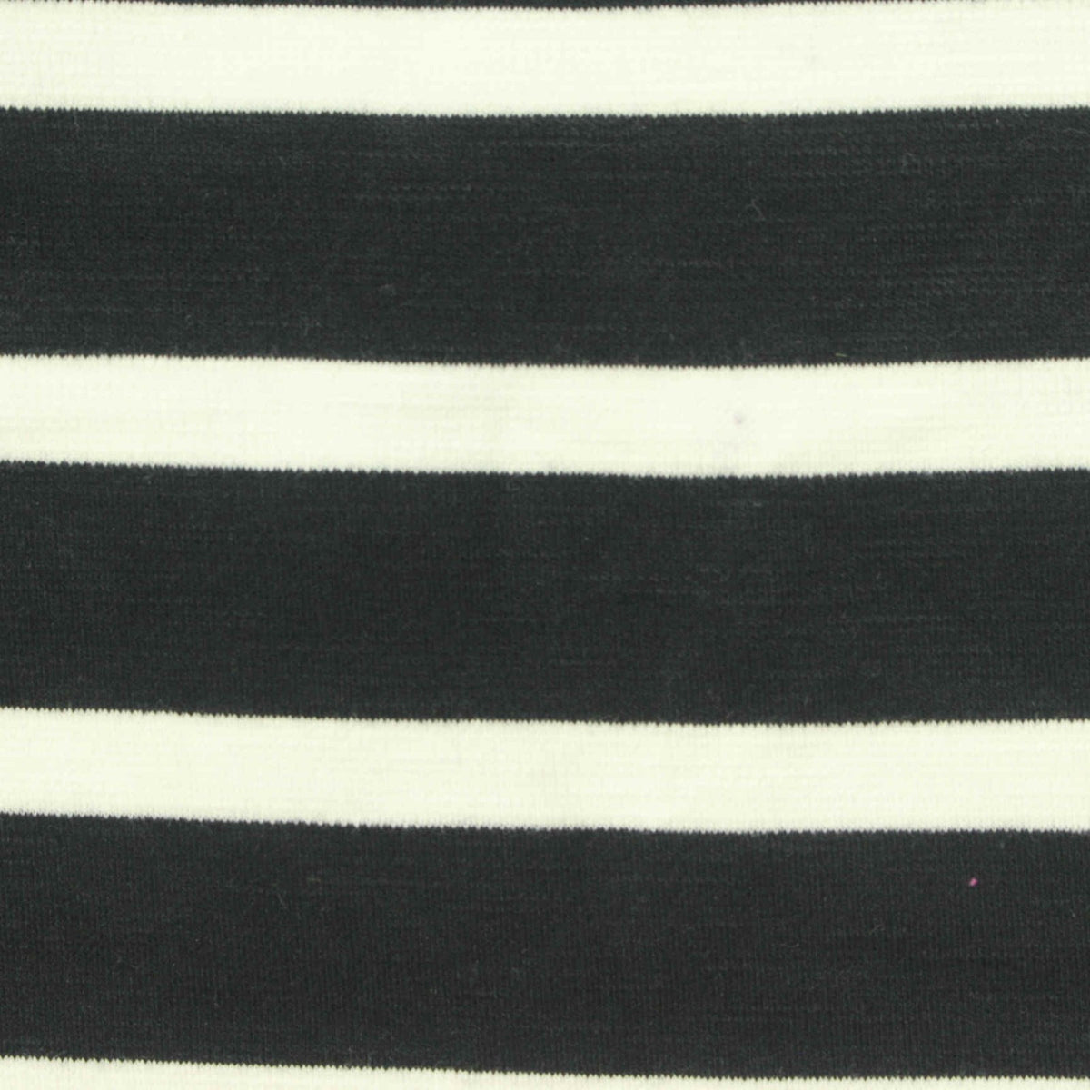 Black Horizontal-Stripe Ponte Knit, Cotton-Poly, 280 gsm