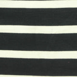 Black Horizontal-Stripe Ponte Knit, Cotton-Poly
