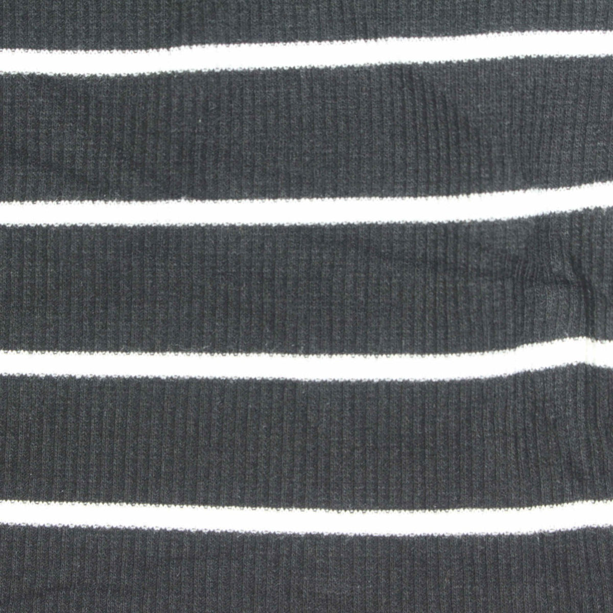 White Horizontal-Stripe Rib Knit, Poly-Viscose, 220 gsm, ref EF-254250