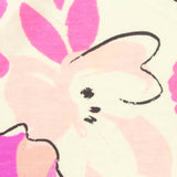 Pink Floral Jersey Knit, Cotton-Poly