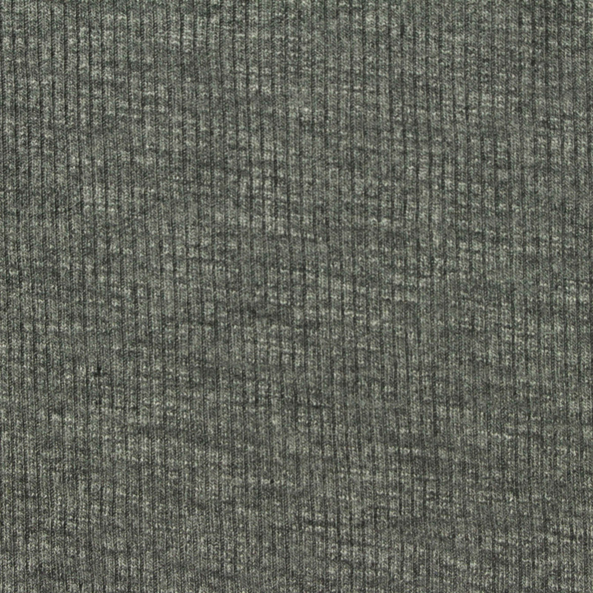 Grey Marl Rib Knit, Poly-Viscose, 180 gsm
