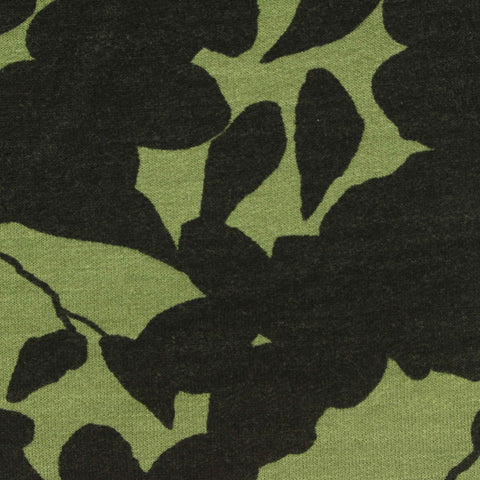 Dark Green Camo French Terry, Poly-Viscose