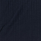 Viscose Stretch Rib Knit Fabric, 230 gsm — Navy