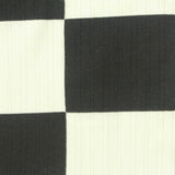 Black Check Rib Knit, Poly-Viscose