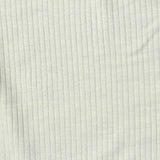 Polyester Viscose Stretch Rib Knit Fabric, 240 gsm — White