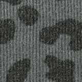 Grey Animal Print Rib Knit, Viscose-Poly